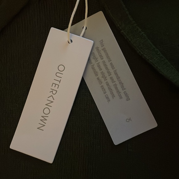 OuterKnown *NWT* 100% Merino Wool Hooded Sweater XL Dark Green - Picture 2 of 16